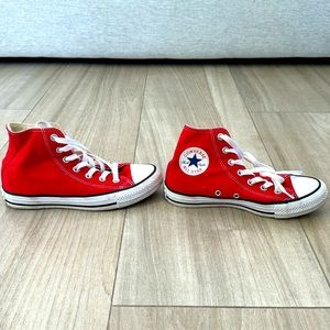 Red high top converse